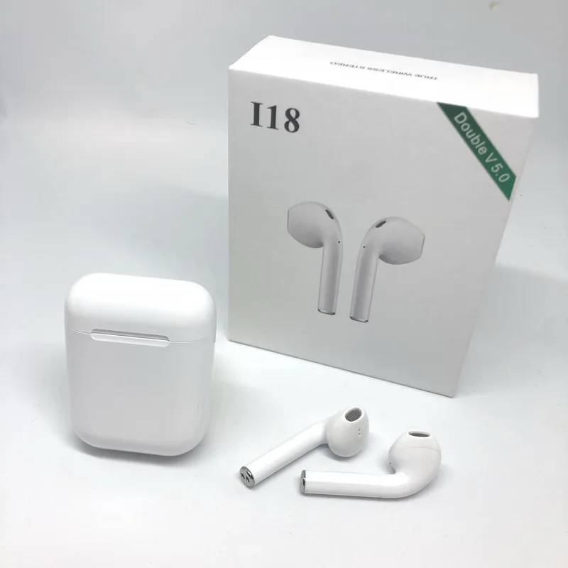 2019NEW i18 наушники вкладыши TWS Bluetooth с сенсорным управлением наушников Беспроводной
