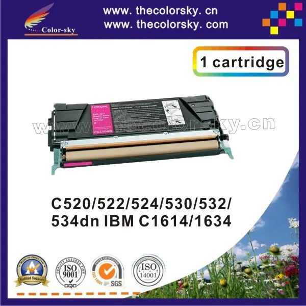 (CS-LC520) печать наверх премиум картридж для Lexmark C 520 522 524 530 532 534dn IBM 1614 1634 00C5220MS 00C5220Y 4