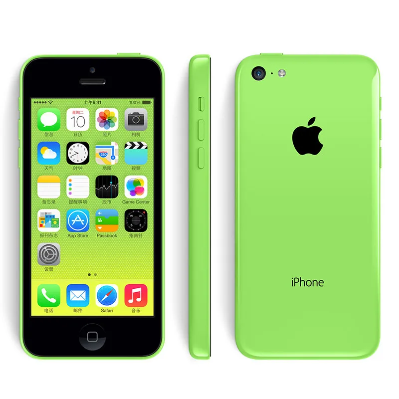 Разблокированный Apple iPhone 5C ips 4,0 ''Dual Core 1 Гб Оперативная память 8/16/32 ГБ флэш-памяти, Встроенная память 8MP WCDMA gps WI-FI IOS используется для смартфона - Цвет: Зеленый