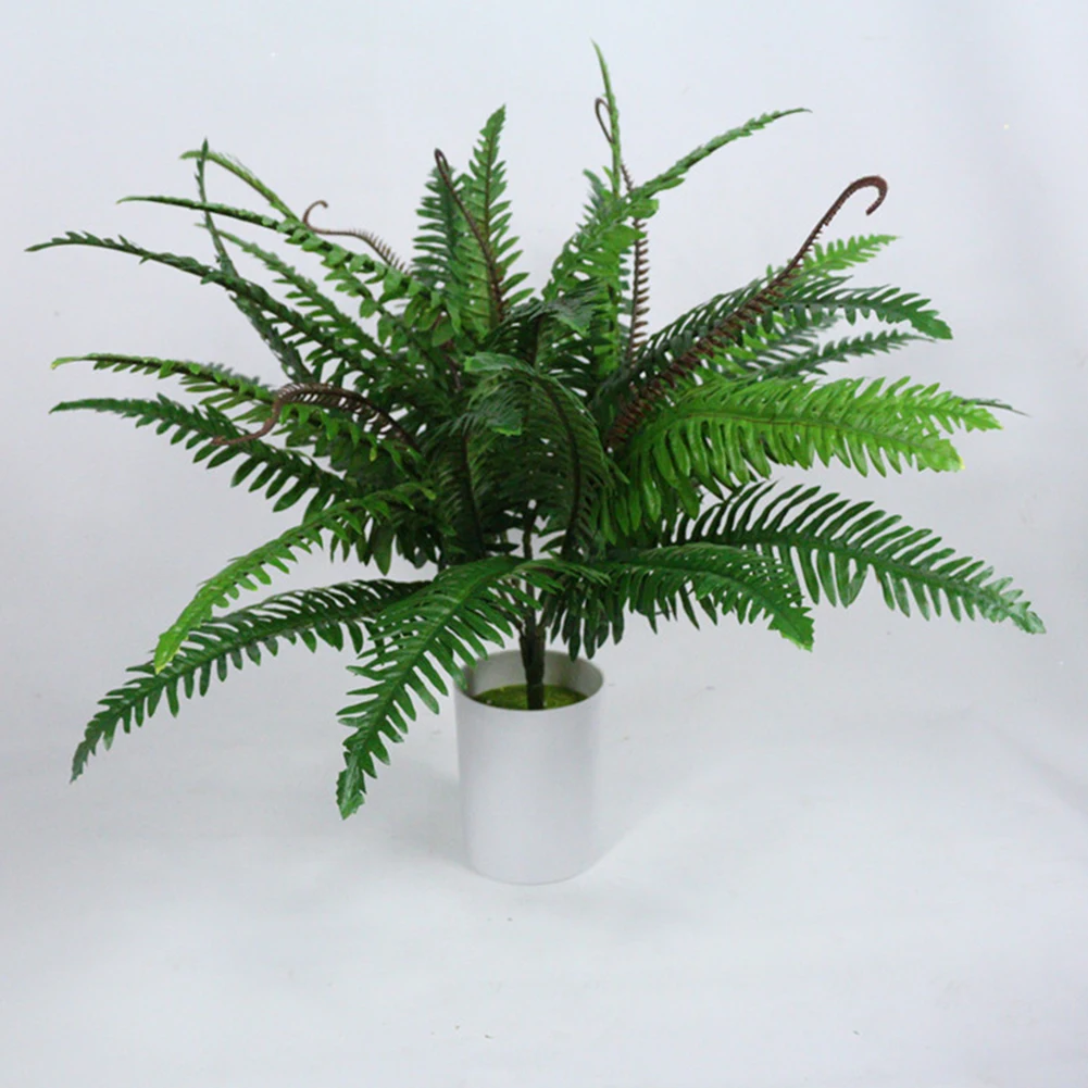 1 шт искусственные зеленые горшечные растения поддельные пальмовых листьев