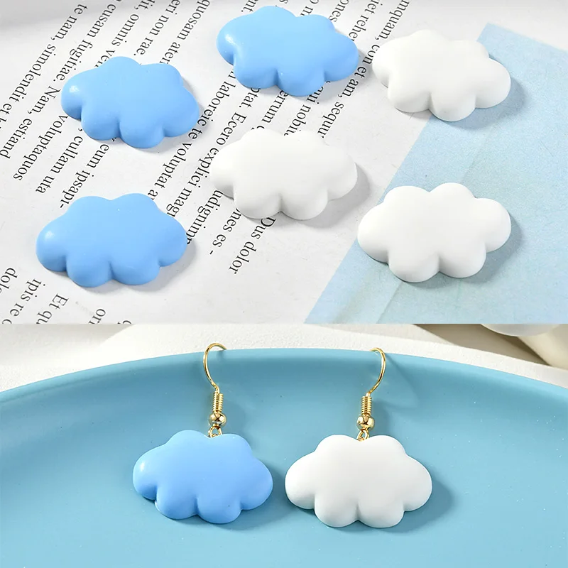 

Оптовая продажа 24*17 мм 80 шт./лот кабошоны из смолы кабошоны кавайные милые формы облака DIY Ювелирные изделия фурнитура орнамент аксессуары К...