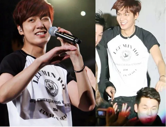 Футболка Kpop Lee Minho сеульские фанаты концертов одежда Min Ho материал поддержка leeminho