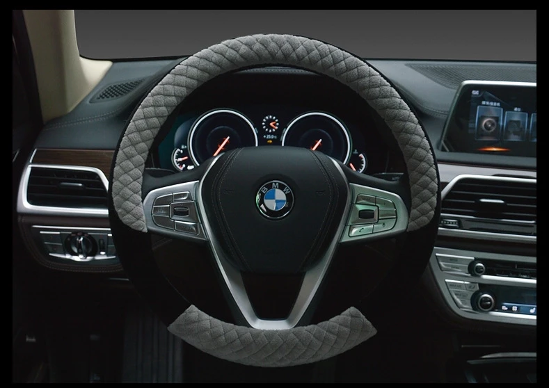 Новинка Универсальный Зимний мягкий велюровый чехол на руль нескользящая резина