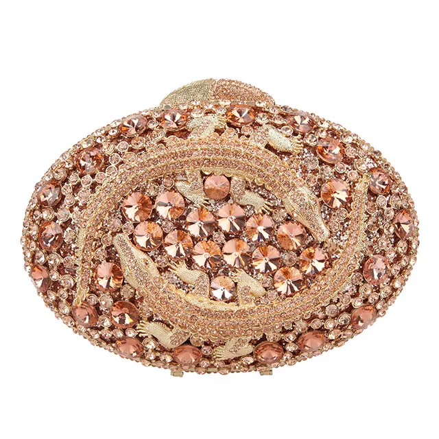Rose gold Fawziya крокодиловая форма кошелек для женщин клатч вечерняя сумочка невесты - Цвет: Rose gold