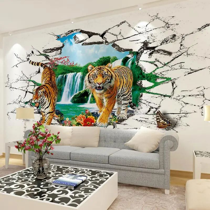 3D обои с тигровым камнем для детской комнаты домашний декор гостиной