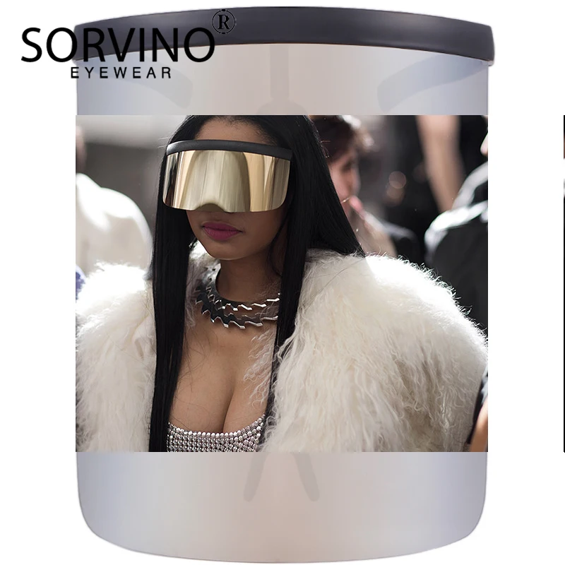 SORVINO, негабаритный козырек, защита, солнцезащитные очки для женщин и мужчин, фирменный дизайн, капюшон, очки, Большая Плоская Маска, солнцезащитные очки, 90 s, оттенки, SP58