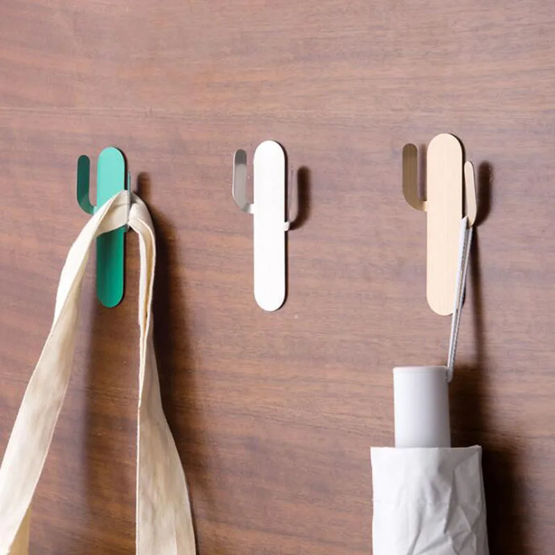Кактус подвесные крючки самоклеющиеся кухня ванная комната нержавеющая сталь