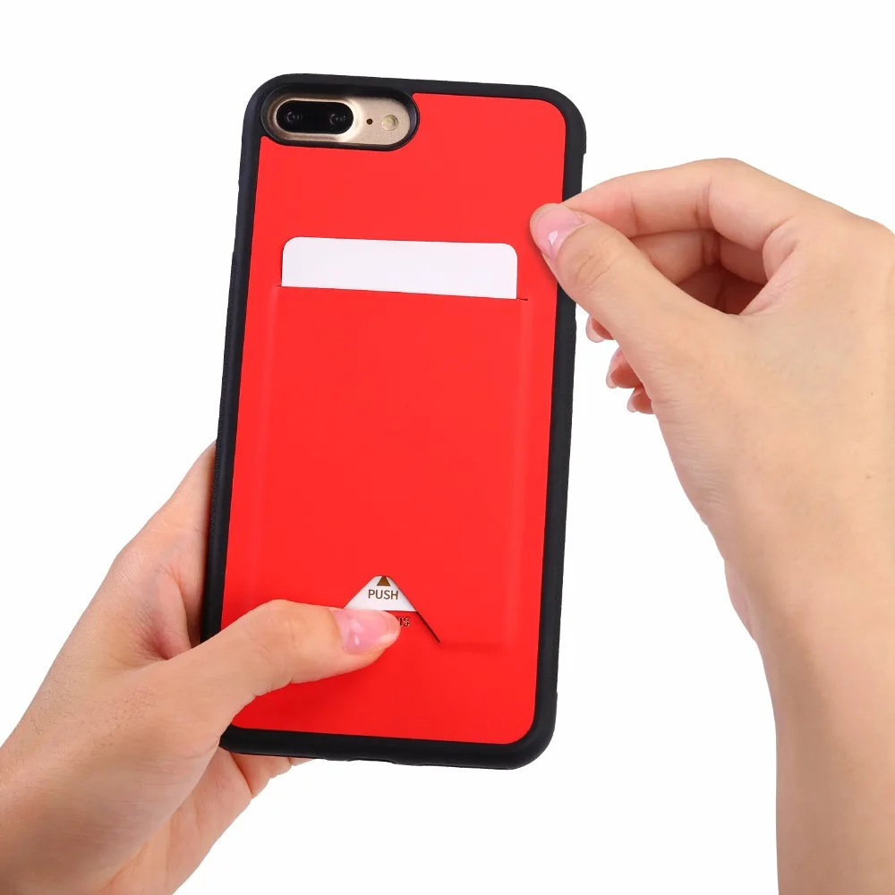 DUX DUCIS чехол для карт из искусственной кожи iPhone 7 Plus 8 задняя крышка кошелек слот