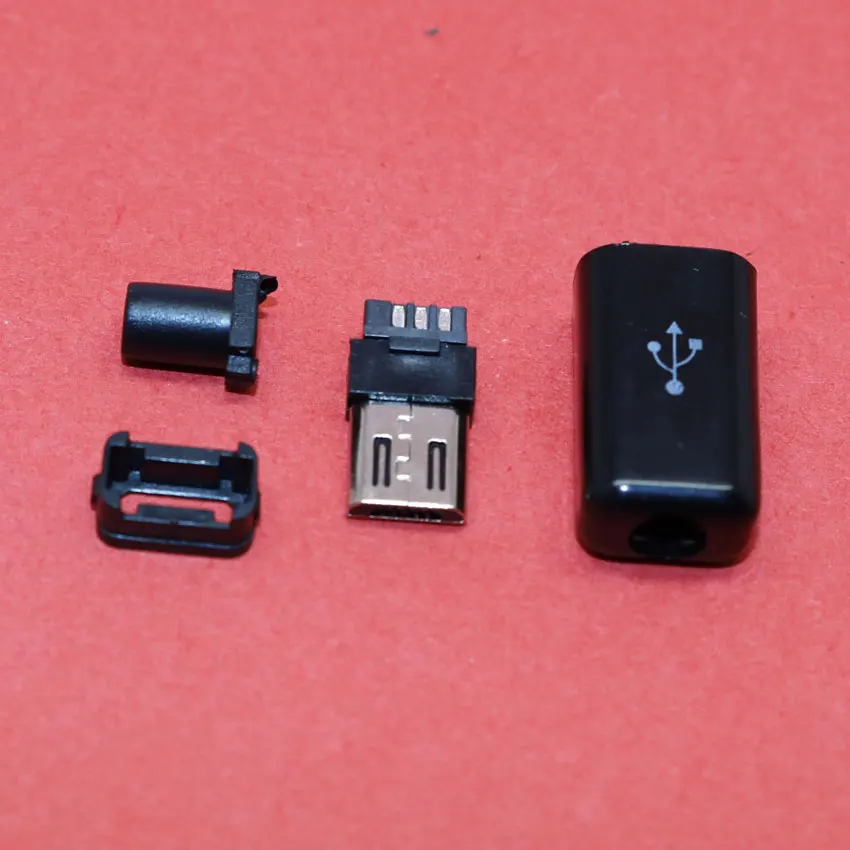 ChengHaoRan 1 компл. 4 в 1 коммутационный использованный разъем Micro USB, разъем Micro USB, хвостовой разъем для зарядки, usb разъем Черный, MA-015