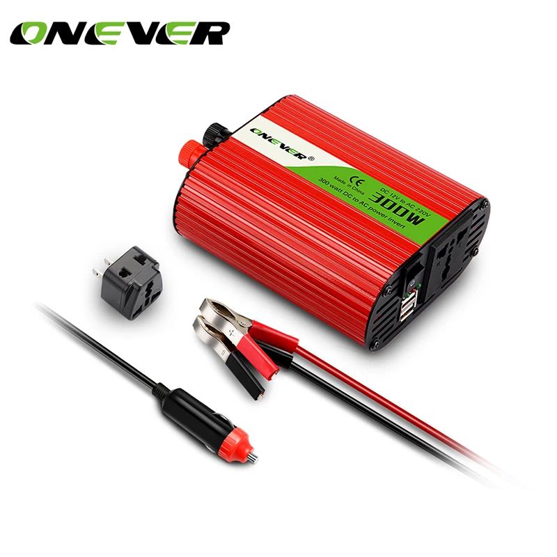 

Onever 300W Power Inverter Car Vehicle Voltage USB Power inversor Adapter Converter Car Travel Inverters DC 12V to AC 220V