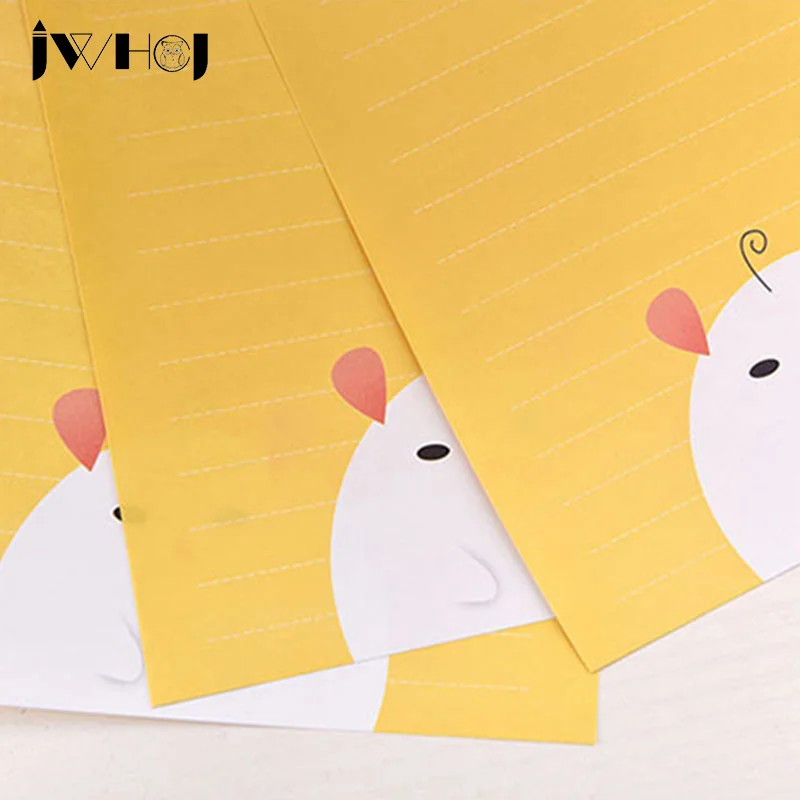 Kawaii 12 с буквами на листе бумаги + 6 шт конвертов мультфильм животных письмо pad