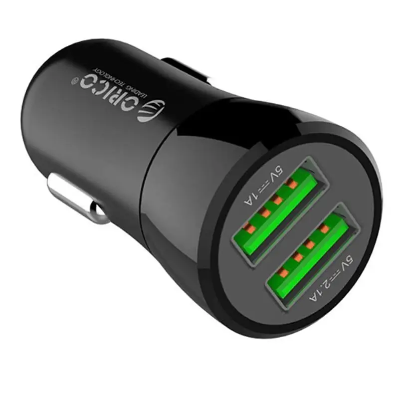 ORICO UPQ-2U 12 Вт мини USB Автомобильное зарядное устройство с двумя usb-портами автомобильное зарядное устройство для iphone 8 Plus samsung s8 usb зарядное устройство для мобильного телефона