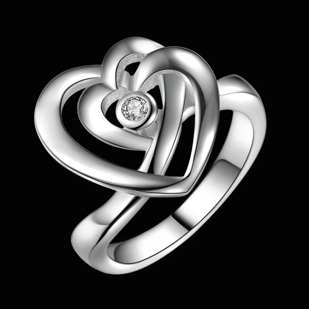 Индивидуальное кольцо с сердечками оптовая продажа ювелирные изделия из серебра
