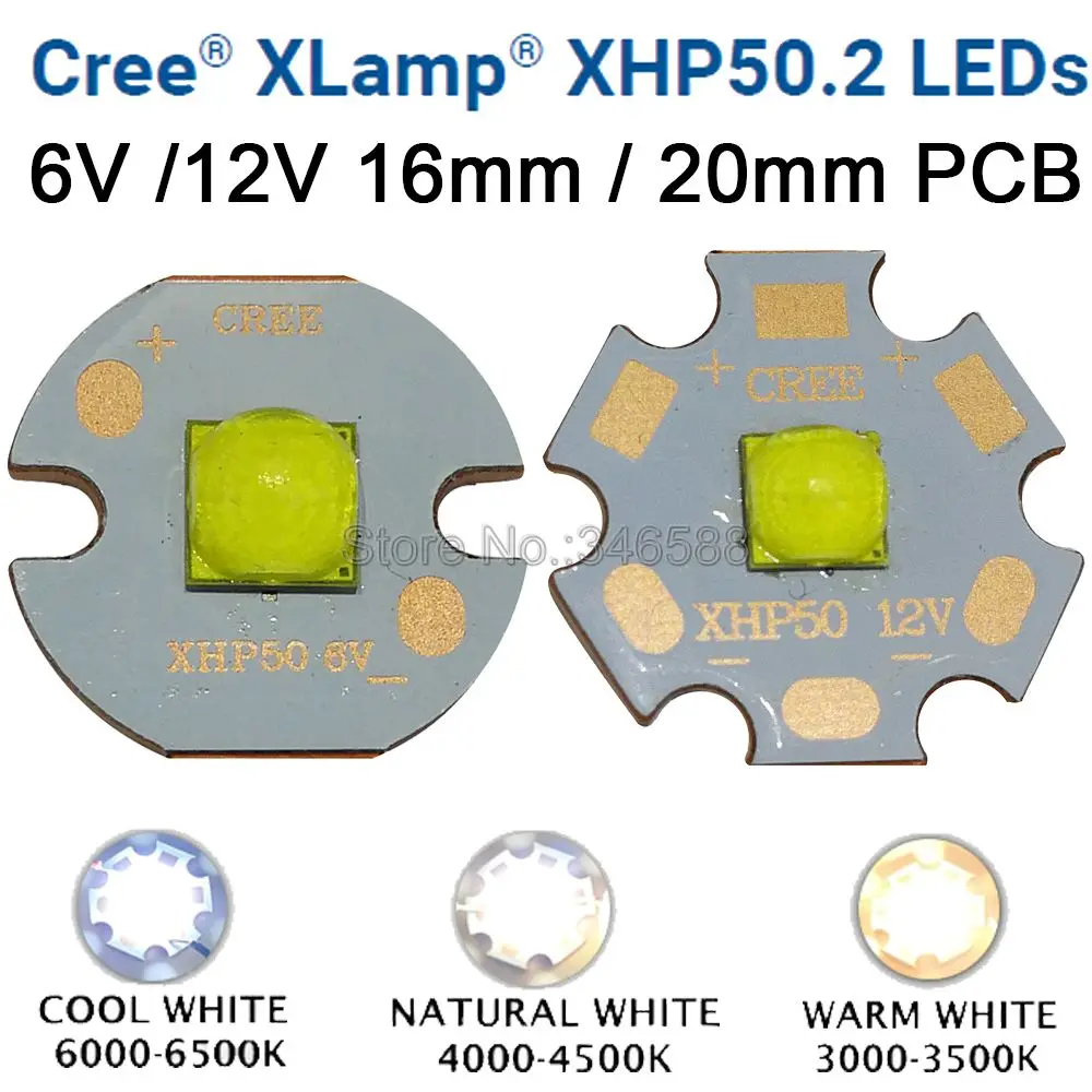 Светодиодный эмиттер CREE XLamp XHP50.2 высокомощный диод холодный белый нейтральный