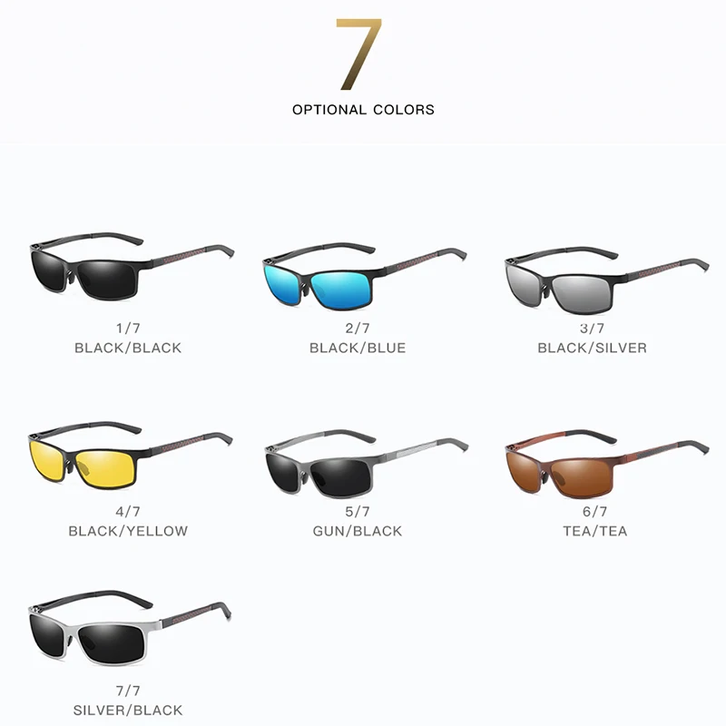 Для Мужчин Поляризованные солнцезащитные очки 2019 Алюминий алюминиево