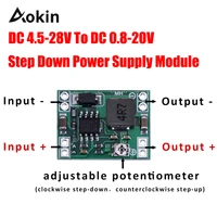 ultra small mini dc dc step down power supply module 3a adjustable buck converter for arduino replace lm2596 24v to 12v 9v 5v 3v