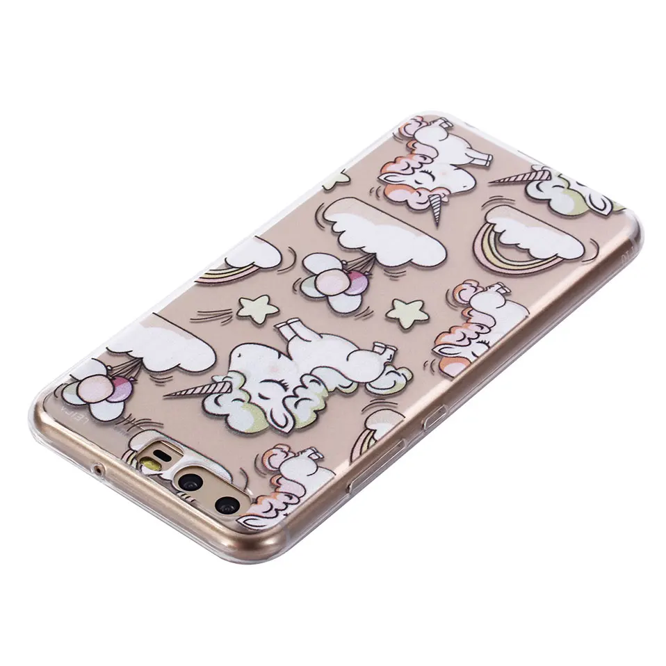 Мягкие TPU телефон чехлы для HUAWEI P8 LITE 2017 милые животные прозрачные силиконовые HUIWEI