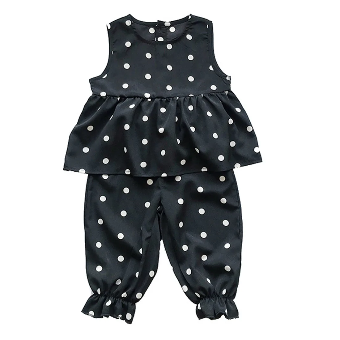 Одежда для малышей детский черный комплект без рукавов футболка Повседневный