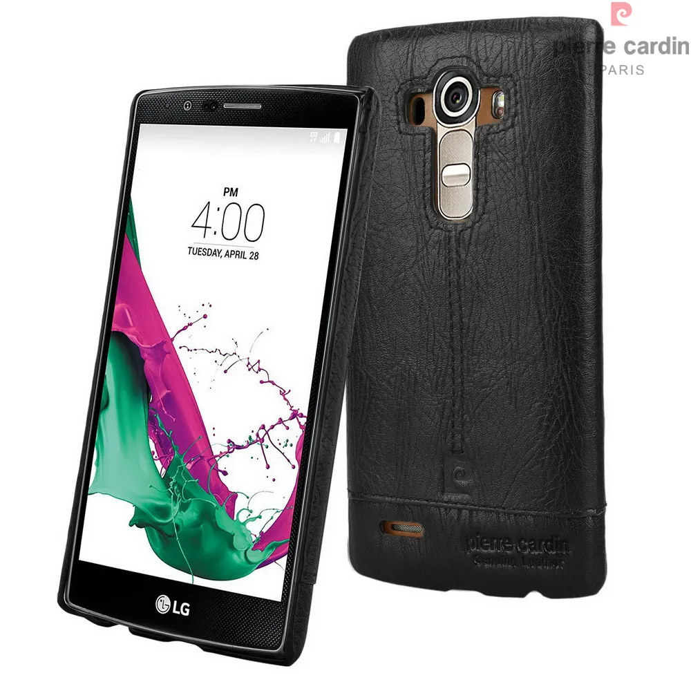 Pierre Cardin Роскошные Пояса из натуральной кожи телефон Обложка для Coque LG G4 случае