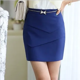 Новое Прибытие Мода Осень Летние Женщины Формальных Короткая Юбка Дамы Черный