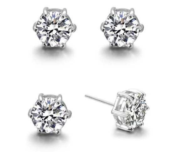 Красиво минималистичные серьги из циркона корейская мода универсальные