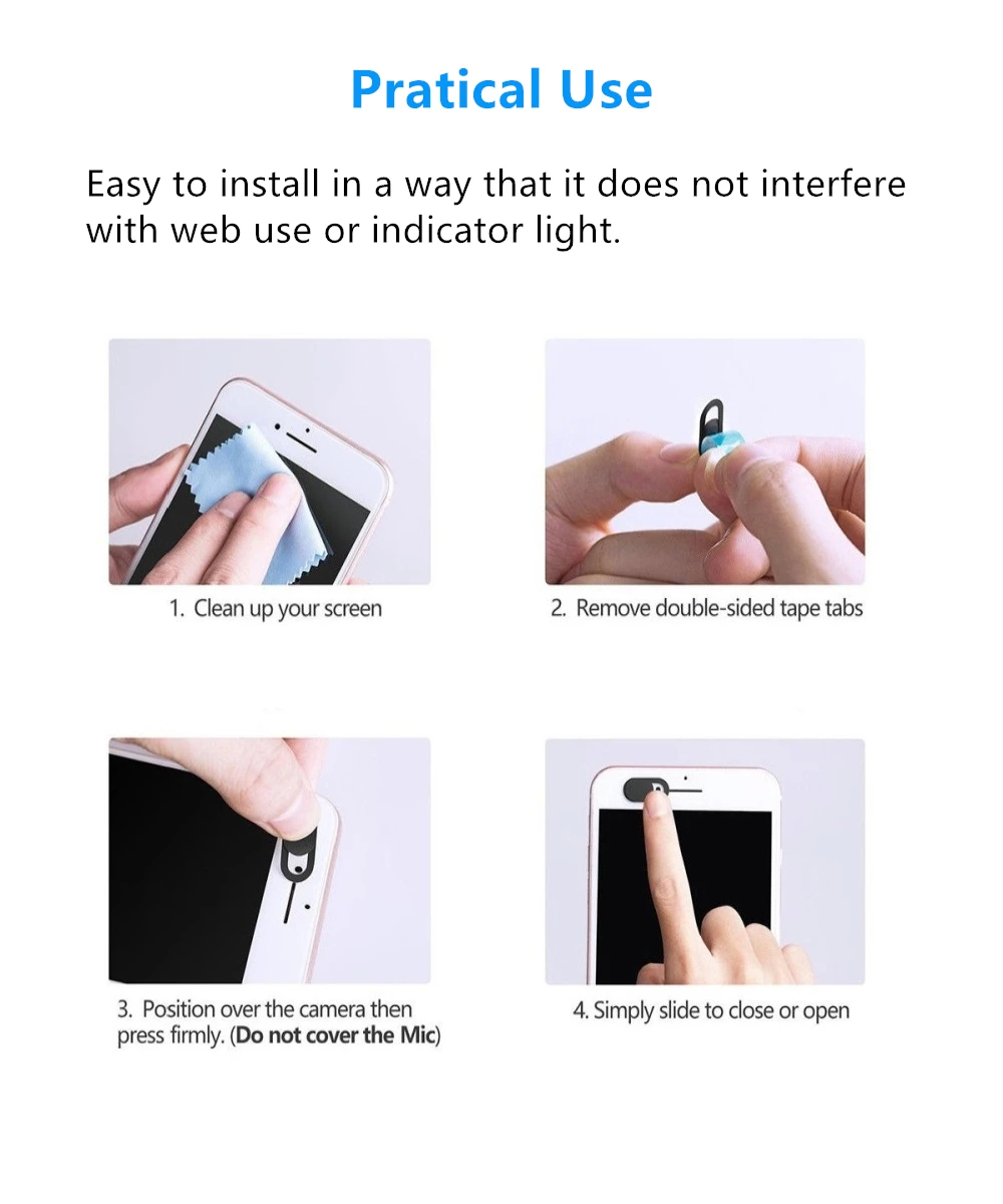 3 пакета веб камера крышка ультра тонкий слайдер для ноутбука iPad Macbook Mac планшет