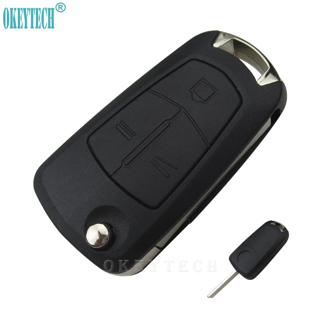 OkeyTech дистанционный автомобильный флип ключ оболочка для Vauxhall Opel Corsa D Astra Vectra Zafira