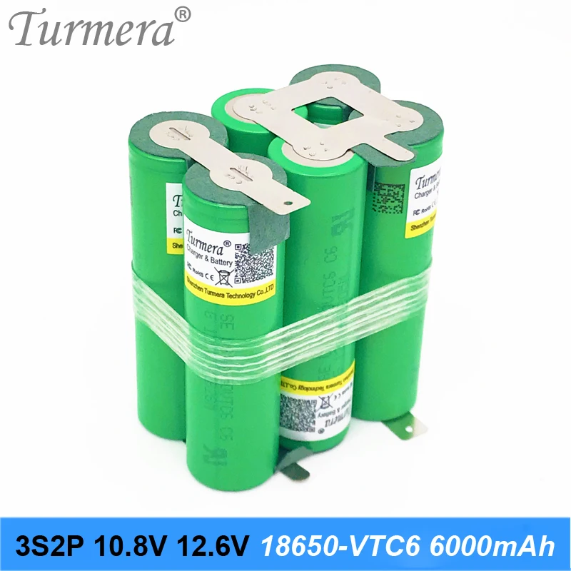 Аккумулятор vtc6 3S 12,6 V 4S 16,8 V US18650VTC6 3000mah 30A ток разряда для шуруповерта батареи(по индивидуальному заказу