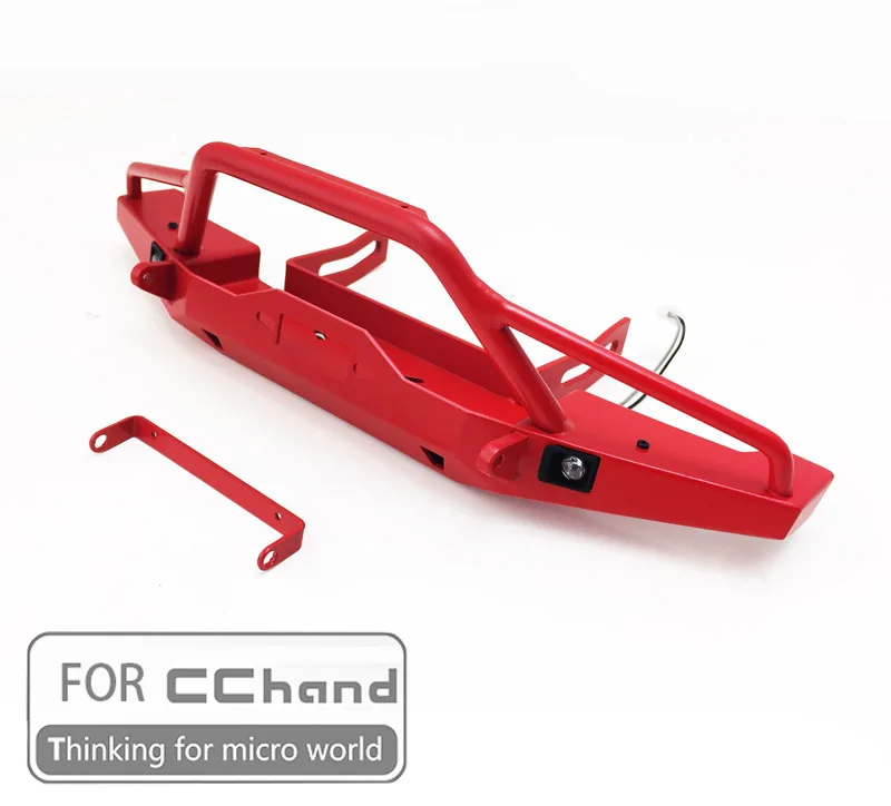 Red Металлический SOILD передний бампер для SCX-10 II 90046 1:10 CChand SCX10 90046/90047 cherokee - Цвет: Red