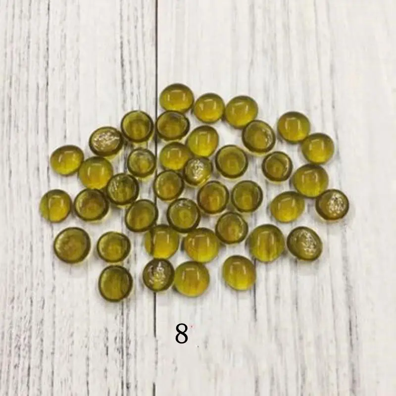 Color 8 50 г DIY материал, индивидуальная мозаика, креативная ручная работа, круглый цветной стеклянный плоский Бисер для аквариума, украшение для дома AAA0885 - Цвет: Color 8