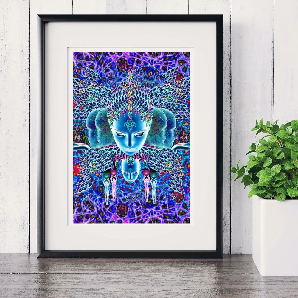Psychedelic лицо кислота ЛСД Холст Искусство Печать постер настенные картины для