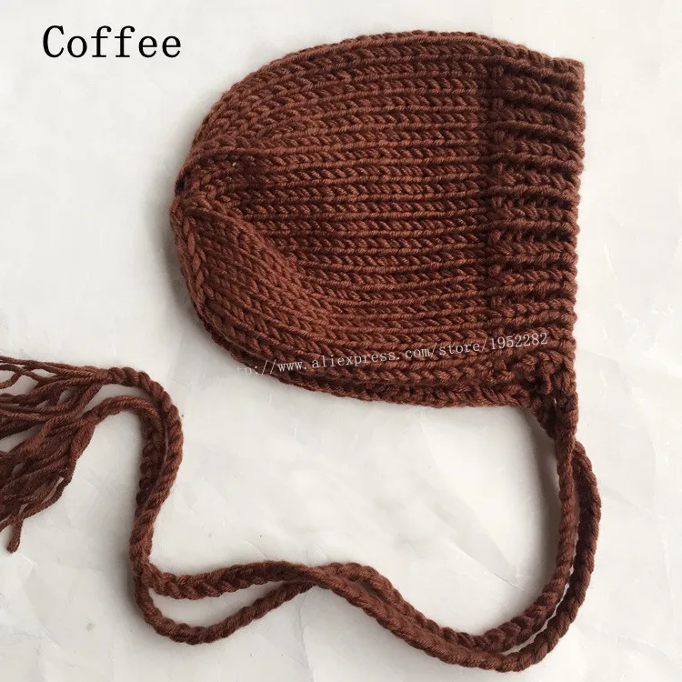 Fashion Hand knitted Baby Cap Photography Props Cute Newborn Hat Bonnet Beanie Fotografia 9 Colors baby shower gift | Детская одежда и