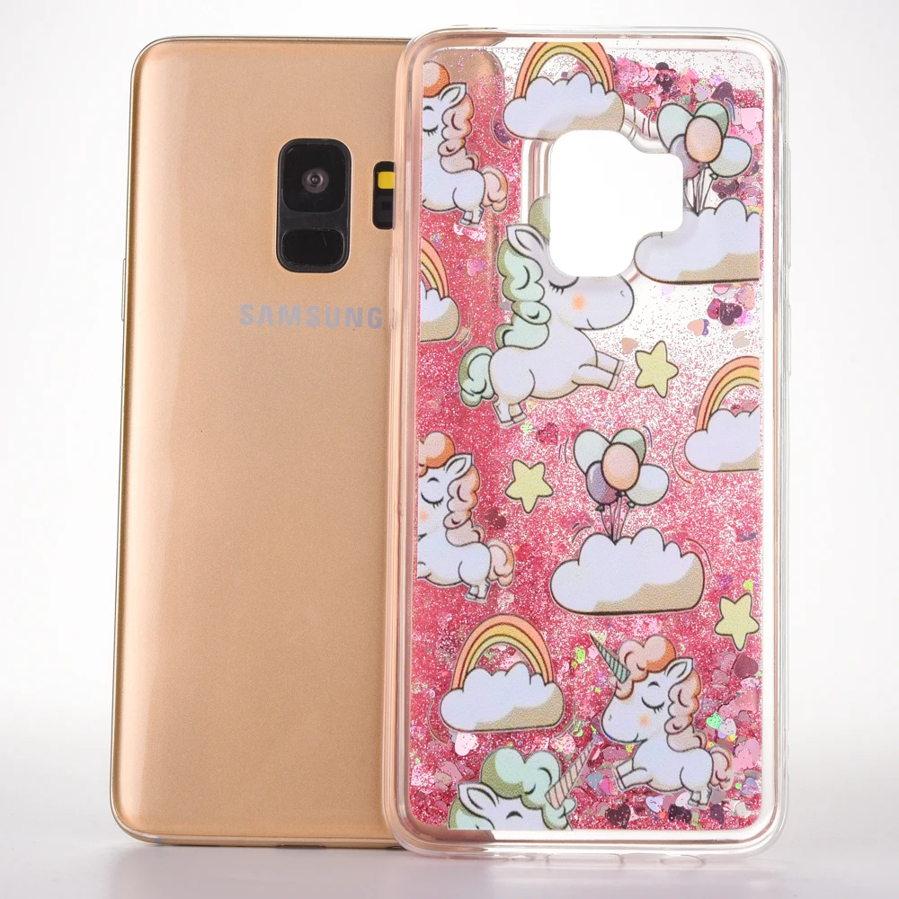 Блеск динамический жидкость зыбучие пески чехол для samsung galaxy s8 плюс s9 Чехол