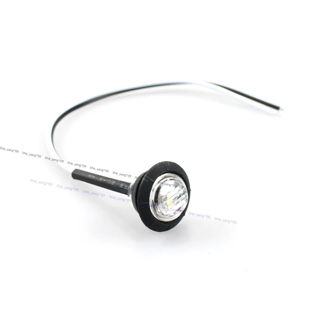 Tkeapl TMH 50X 12V Мини Белый 3/4 "0 75 дюймов круглый боковой 3 Светодиодный Маркер для