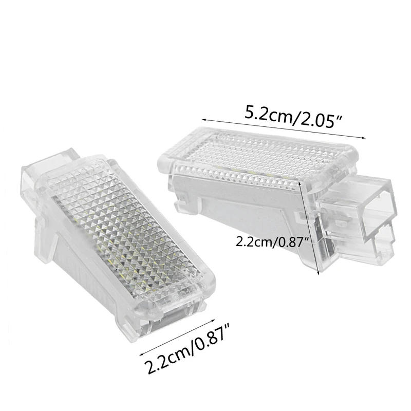 2 шт. Белый светодиодный Чемодан осветительных приборов для ног под дверными