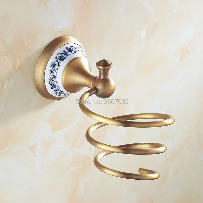 Бесплатная доставка домашний держатель для фена ZR2502 настенная полка из латуни