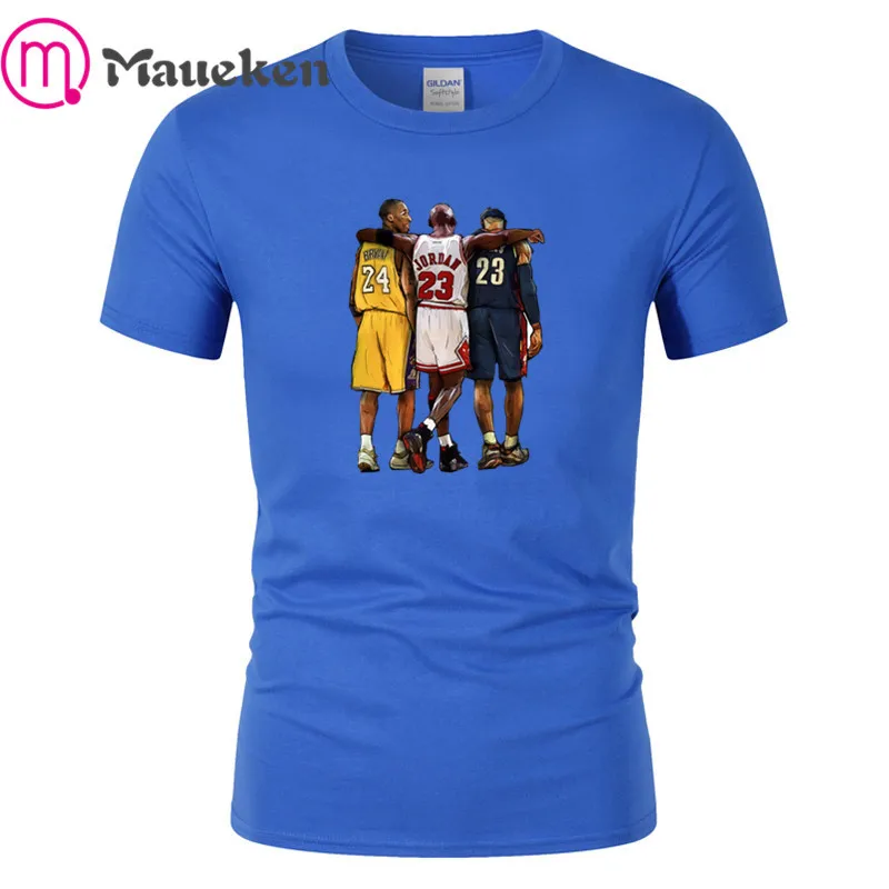 Kobe Bryant jordan lebron james Модная хлопковая забавная футболка для фанатов Подарочная футболка - Цвет: 10