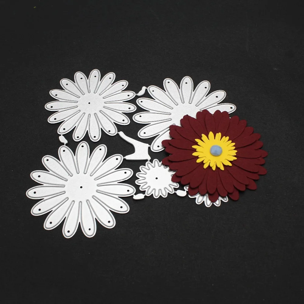 5 шт./компл. ремесленные штампы Цветочный декор металлические режущие рельефные