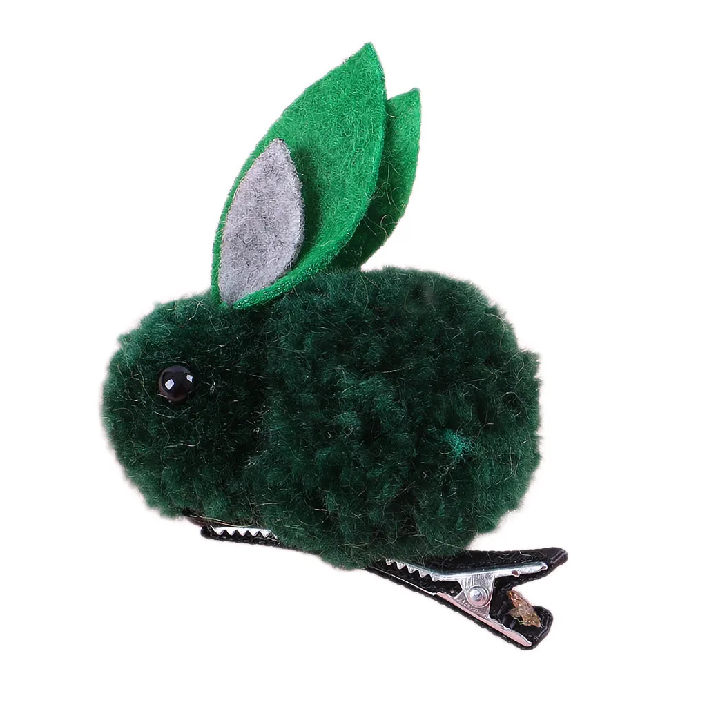 3D Милый Шарик из кроличьей шерсти детские заколки для волос принцессы головные