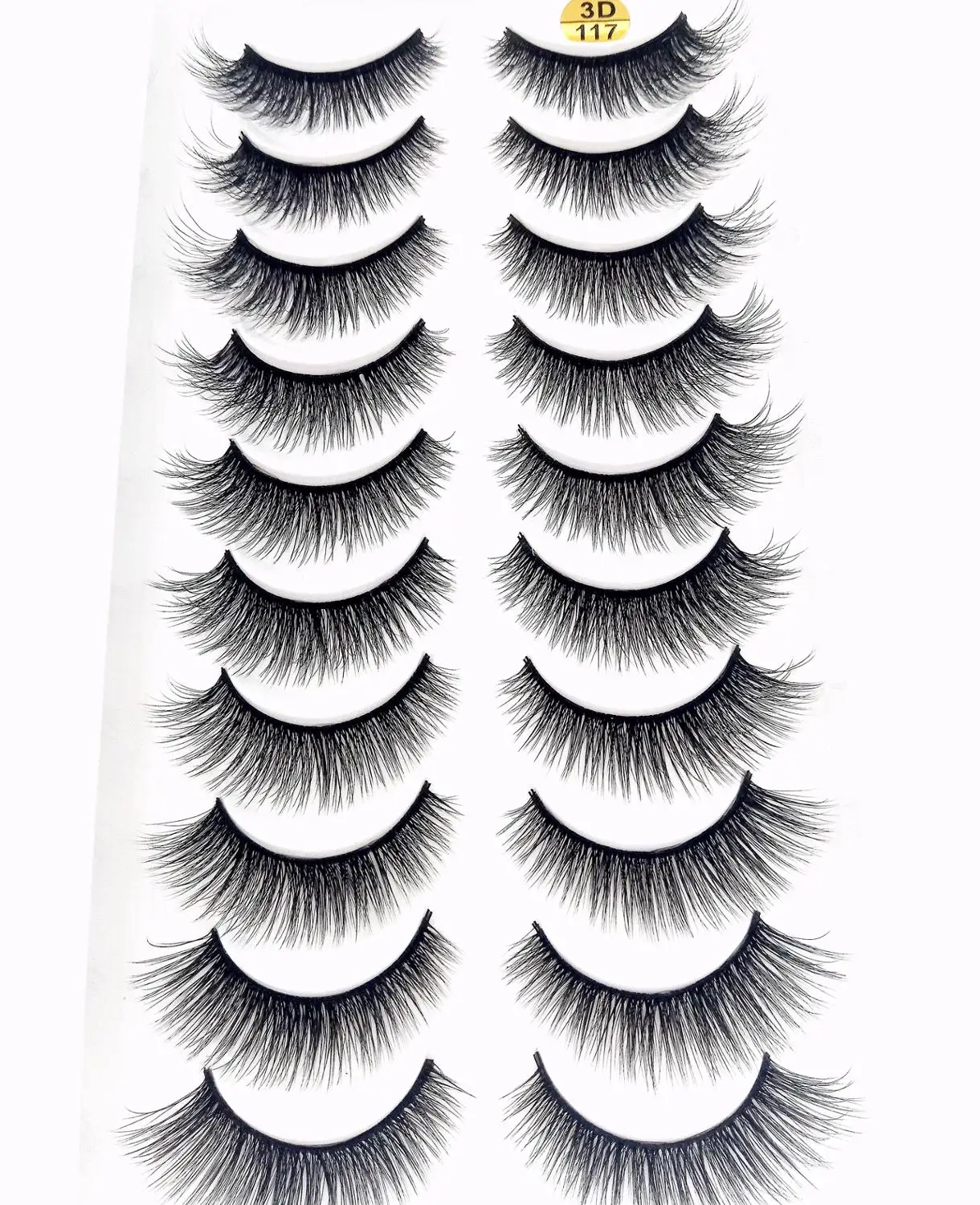 

NEW 10 Pairs 3D Soft Mink Hair False Eyelashes Handmade Crisscross Wispy Fluffy Long Lashes Natural Eye Makeup Tools Eye Lashes