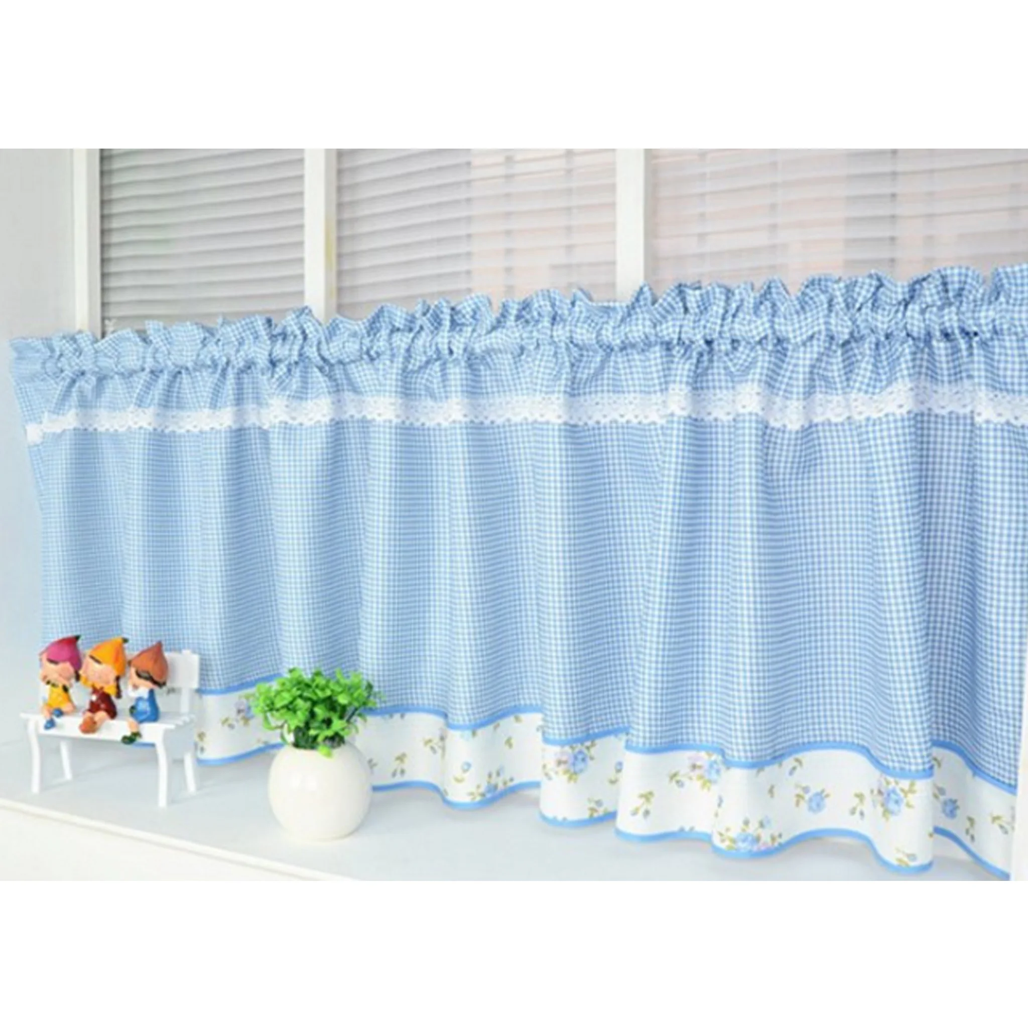 Модные вышитые кружевные декоративные шторы для кафе кухни в пасторальном стиле