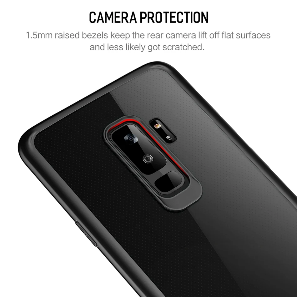 Тонкий чехол для Galaxy S9, ROCK TPU+ PC противоударный чехол для телефона для samsung Galaxy S9 plus прозрачная задняя крышка для s9+ оболочка