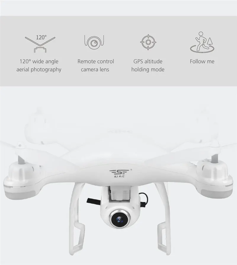 SJRC S20W двойной gps динамический слежение wifi FPV с 1080 P/720 P широкоугольная камера мульти батареи RC Дрон Квадрокоптер VS X21