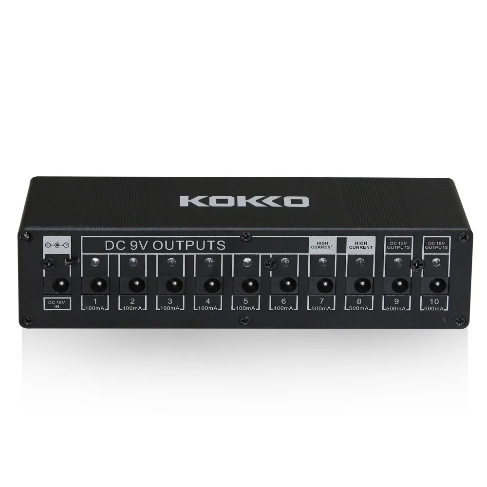 Kokko гитарная педаль блок питания 10 изолированный выход 9 V 12 18 с короткого
