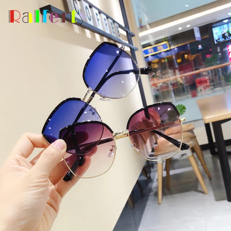 Ralferty Elegant Ladies Sunglasses New Oversized Women Sun Glasses Female Big Frame Shades lunette soleil femme Oculo M2340