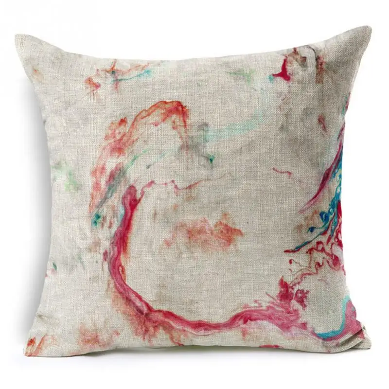 2018 Новый 45*45 см Мрамор узор из хлопка и льна Подушка Наволочка Главная