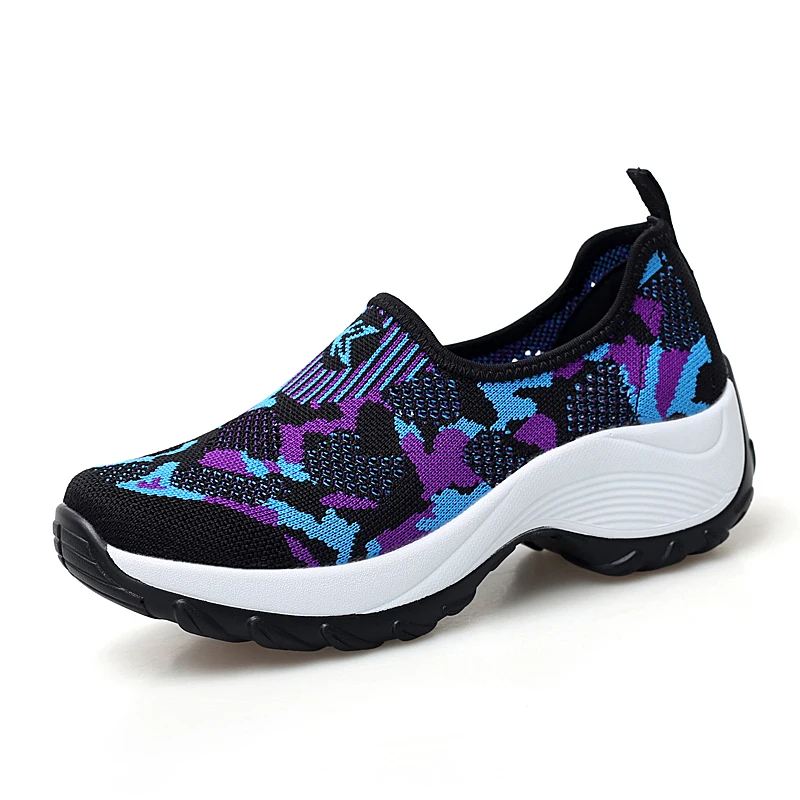 Весенняя женская обувь на плоской подошве; обувь на платформе; tenis feminino; дышащая сетка; нескользящая резиновая подошва; слипоны; chaussure femme; кроссовки; 1853 - Цвет: 1853 Black