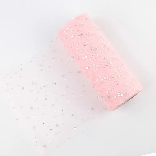 sequin 10 Блестящий рулон тюля с блестками 25 ярдов 15 см 6 дюймов катушка пачка Свадебная отделка органзы лазер поделки день рождения поставки - Цвет: sequin 10