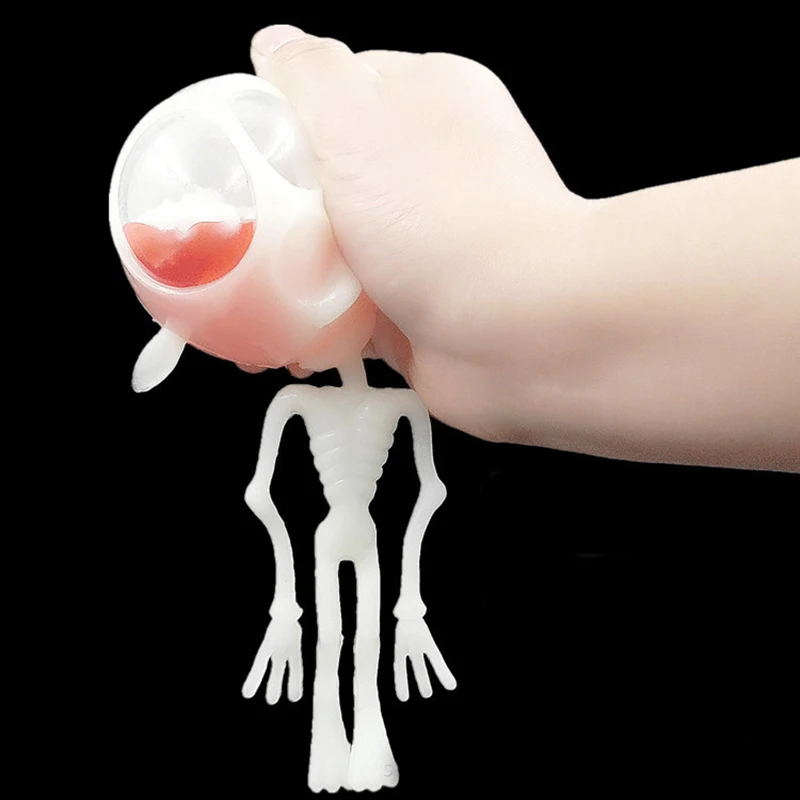 

Squeeze Toys Stress Fluorescent Alien Soft Halloween Decoration Horror Shock Toys Cheap Novelty Cool Gadgets Rubber Toys