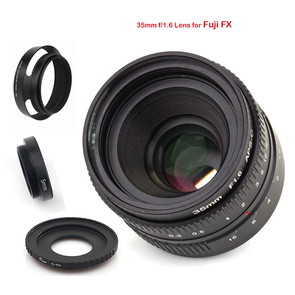 Объектив для Nikon 1 Micro 6 Pentax Q Nex Fuji EOS M камеры бленды макрокольца крепления 16 мм C|aps-c